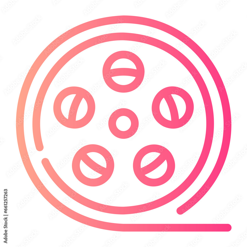 movie reel Line Gradient Icon movie reel Line Gradient Icon