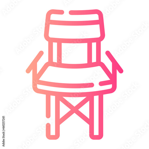director chair Line Gradient Icon