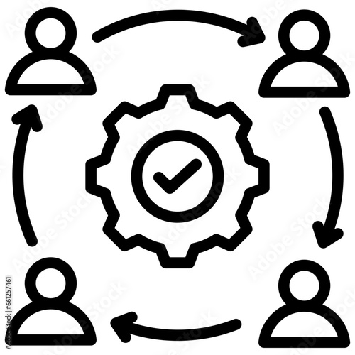 Teamwork Outline Icon