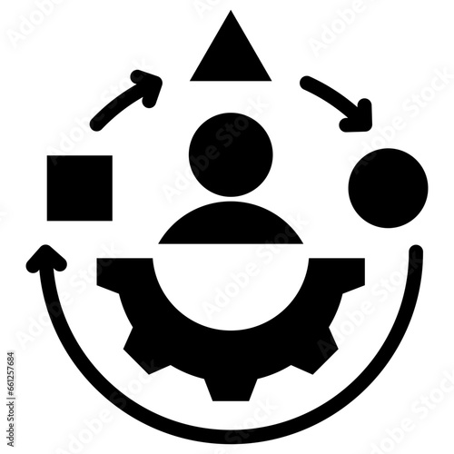 Adaptability Glyph Icon