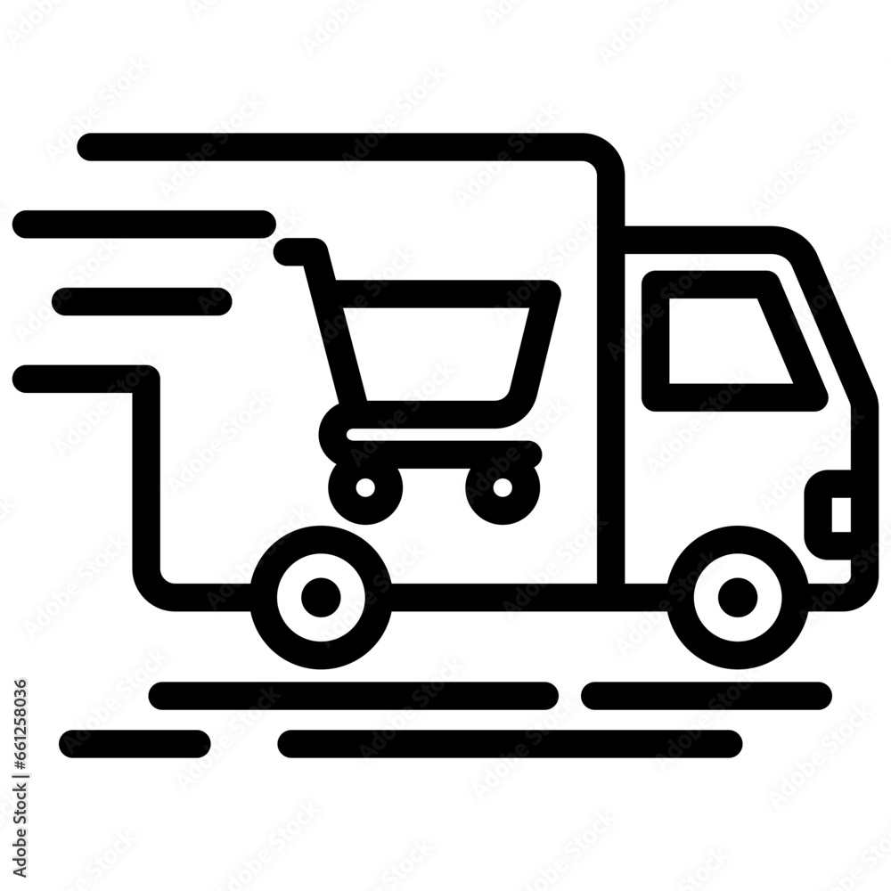 Delivery Shopping Outline Icon Delivery Shopping Outline Icon