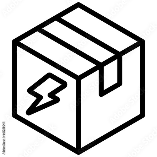 Electric Shipping Outline Icon
