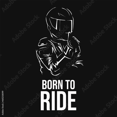 Rider. born to ride vector