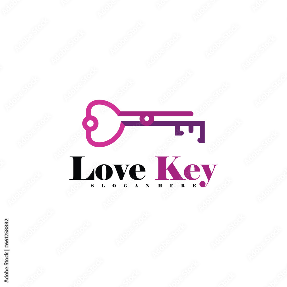 love key logo vector design icon