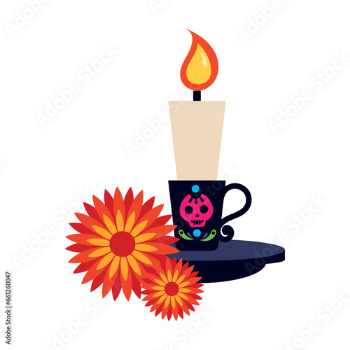 dia de los muertos candle