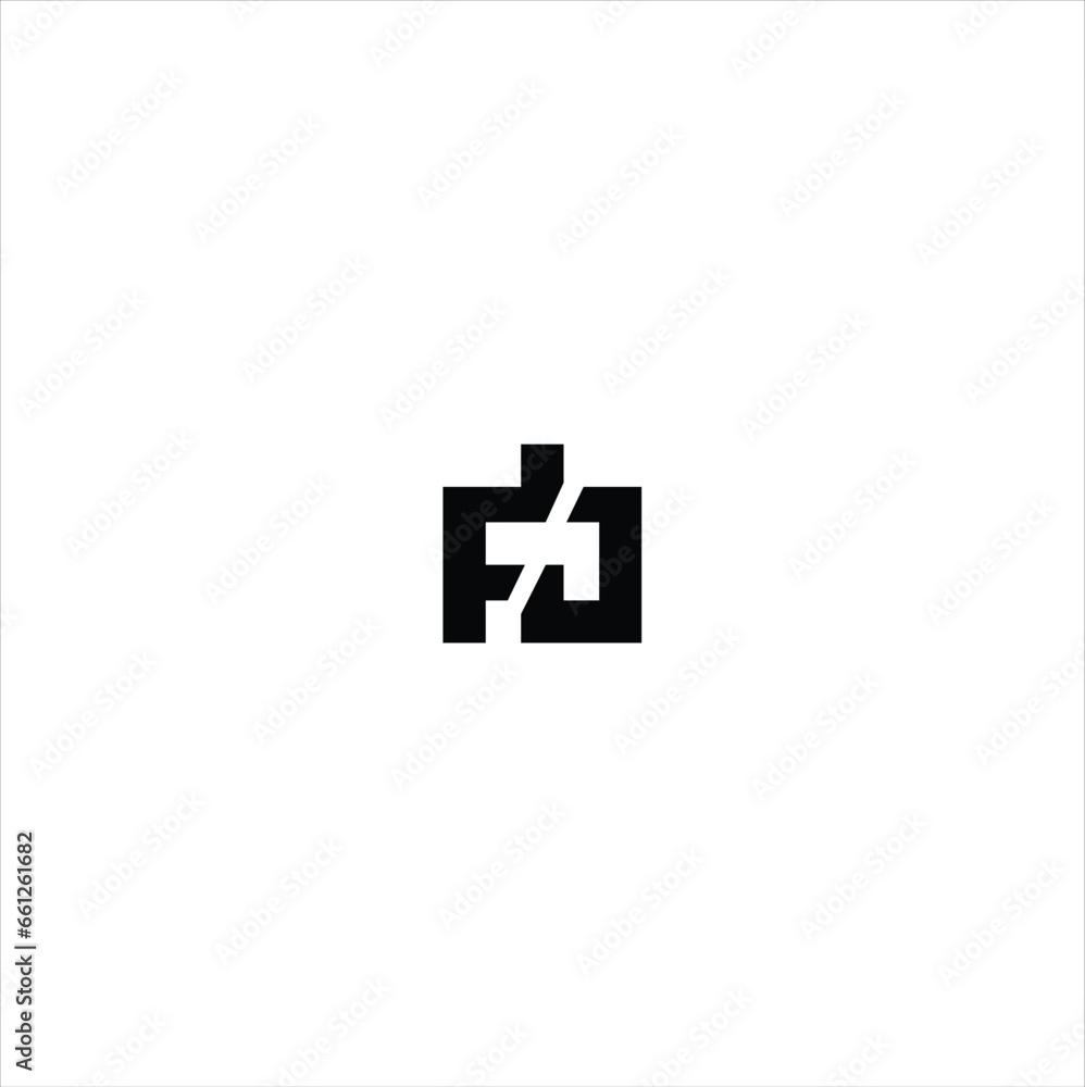 fj letter vector logo. fb logo fj letter vector logo. fb logo