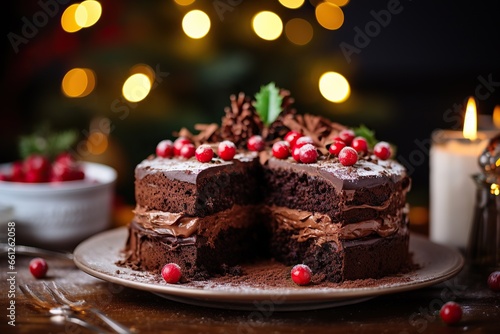 chocolate cake with cherry