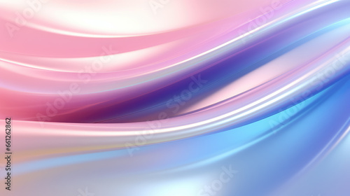 Smooth Metallic Chrome Liquid Backdrop Colorful Iridescent Shiny, Generative AI