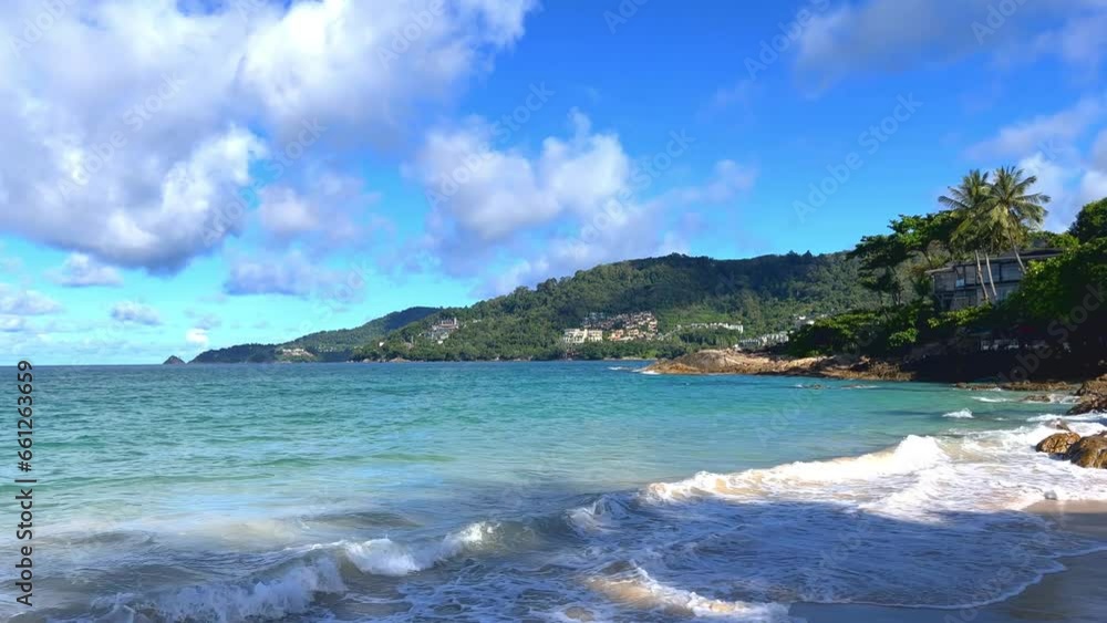 Patong Beach Phuket Thailand nice white sandy beach clear blue and turquoise waters and lovely blue skies with Palms tree sunset sunrise Patong Beach Phuket Thailand nice white sandy beach clear blue and turquoise waters and lovely blue skies with Palms tree sunset sunrise