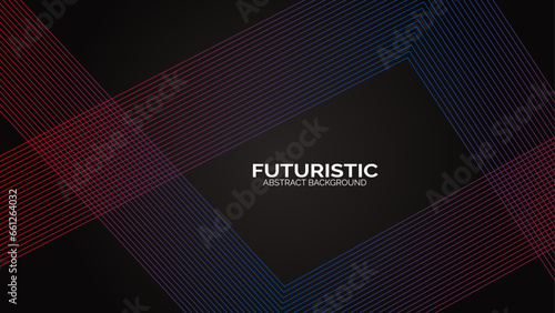 Futuristic abstract background. Glowing circle lines design. Modern shiny blue and pink geometric lines pattern. Future technology concept. Suit for poster, banner, cover, presentation, website, flyer