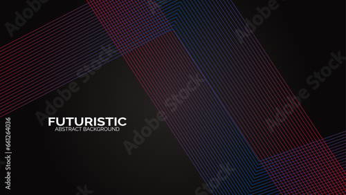 Futuristic abstract background. Glowing circle lines design. Modern shiny blue and pink geometric lines pattern. Future technology concept. Suit for poster, banner, cover, presentation, website, flyer
