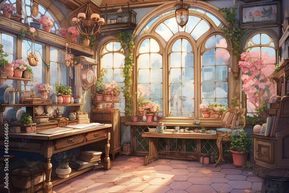 Obraz premium パステル調の綺麗な部屋