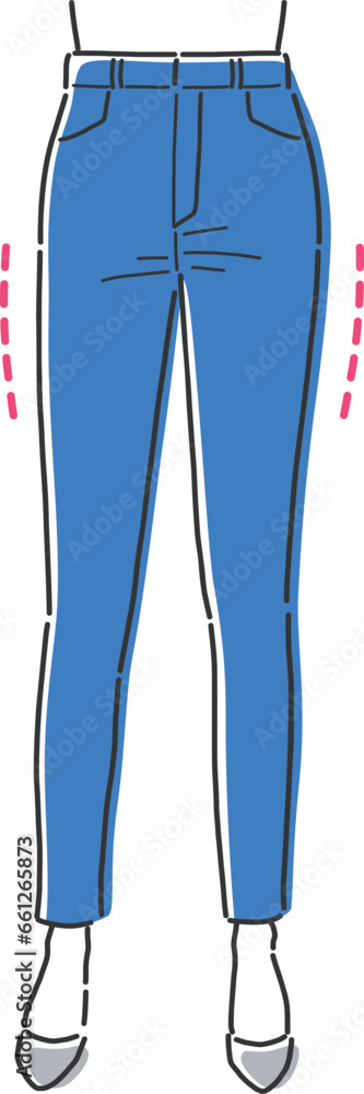 足が細い女性の下半身イラスト素材 Stock Vector | Adobe Stock