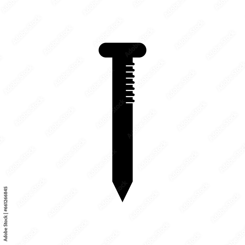Metal, nail icon. vector flat symbol illustration on white background..eps Metal, nail icon. vector flat symbol illustration on white background..eps
