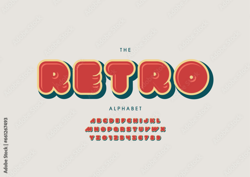 Vector of stylized modern font and alphabet Vector of stylized modern font and alphabet