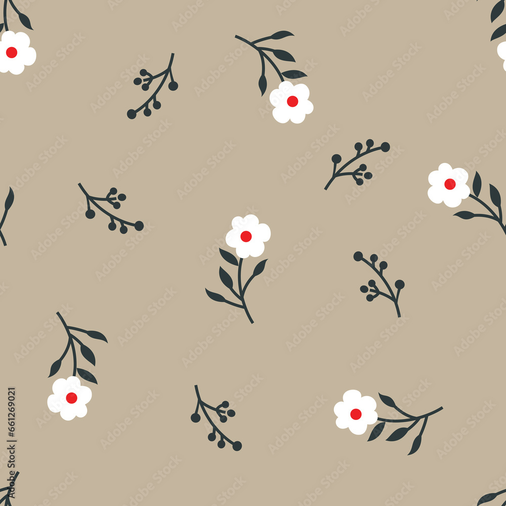 Obraz premium seamless small flower design on background