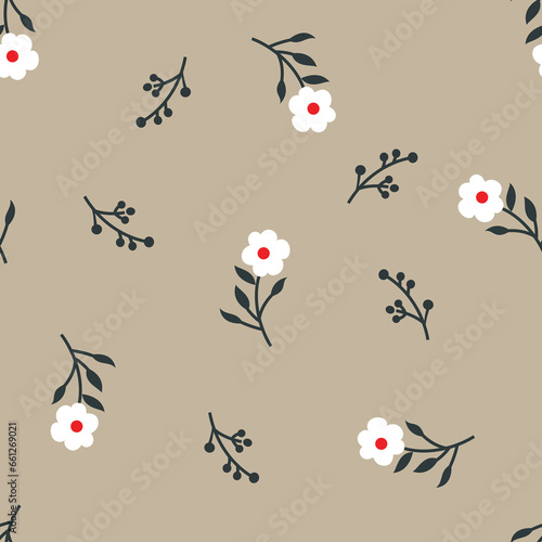 seamless small flower design on background