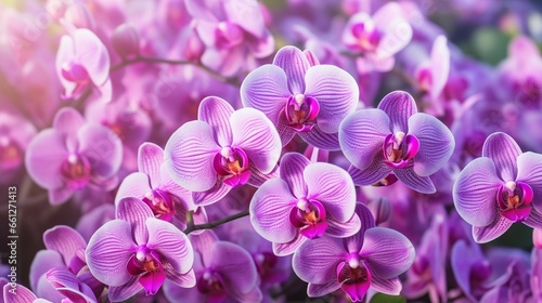 a background of vibrant phalaenopsis in the wild.