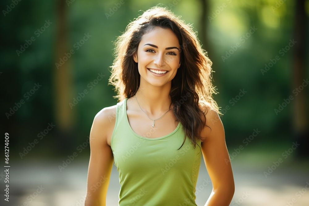 A committed woman doing warm-up stretches to boost her morning outdoor workout A committed woman doing warm-up stretches to boost her morning outdoor workout