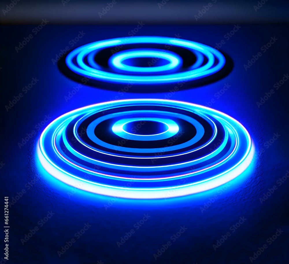 Two Luminous circles harmonize in a 3D masterpiece Two Luminous circles harmonize in a 3D masterpiece