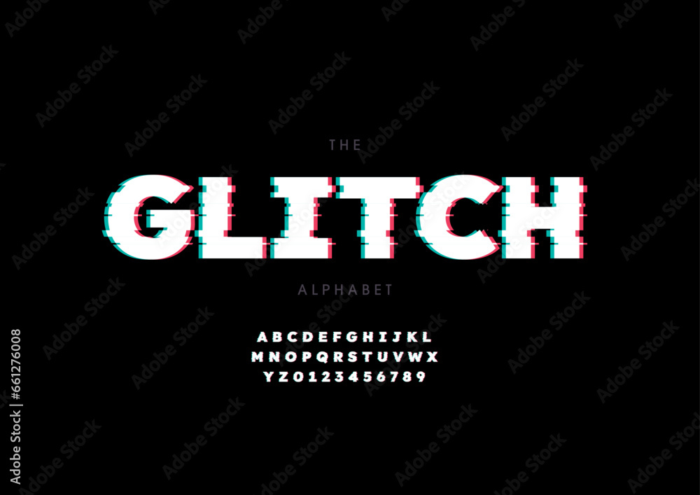 Obraz premium Vector of stylized modern font and alphabet