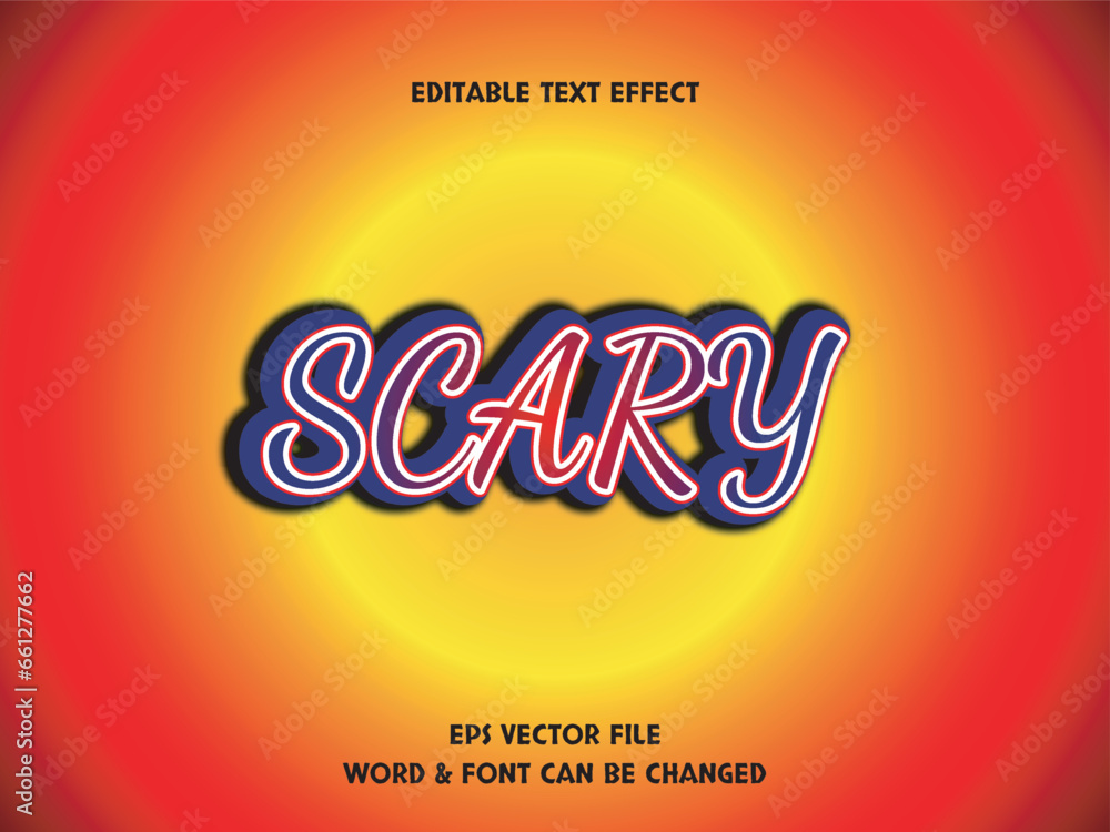 Scary text effect design