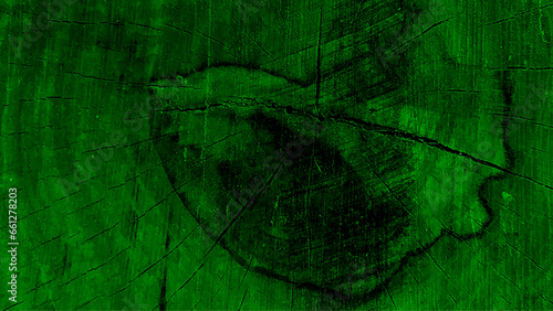 Green wood texture background with crack effect.  Abstract wooden texture.