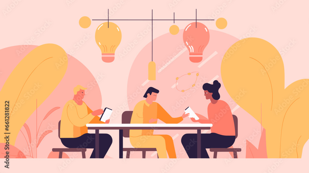 Concept vector illustration of business meeting. Concept vector illustration of business meeting.