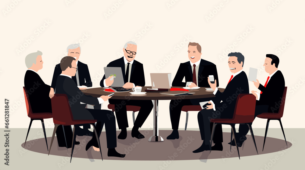 Concept vector illustration of business meeting. Concept vector illustration of business meeting.