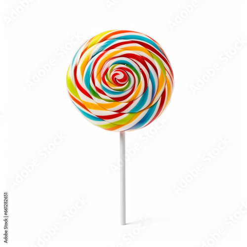 Lollipop candy on white background