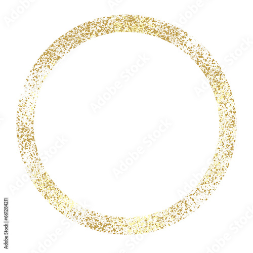 Gold glitter frame, gold circle, golden splatter, wedding ornament	
