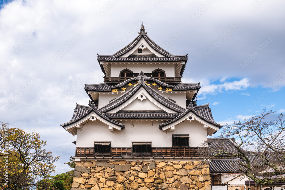 Tenshu of Hikone Castle located in Hikone city, Shiga, japan Tenshu of Hikone Castle located in Hikone city, Shiga, japan
