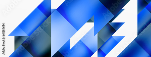 Vivid abstraction unfolds. Triangles in seamless harmony, composing dynamic geometric backdrop. Interplay of angles and hues forms captivating tapestry, evoking modernity and artistic allure