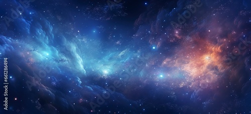 A mesmerizing cosmic galaxy in the vastness of space, depicted in animated illustrations