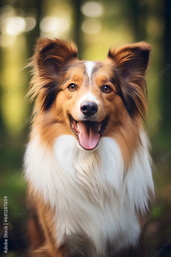healthy, bright-looking australian collie dog. generative AI