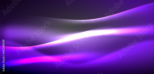 Neon-lit waves surge across background, mesmerizing dance of luminescence and motion. Dynamic backdrop captures essence of energy and modern aesthetics