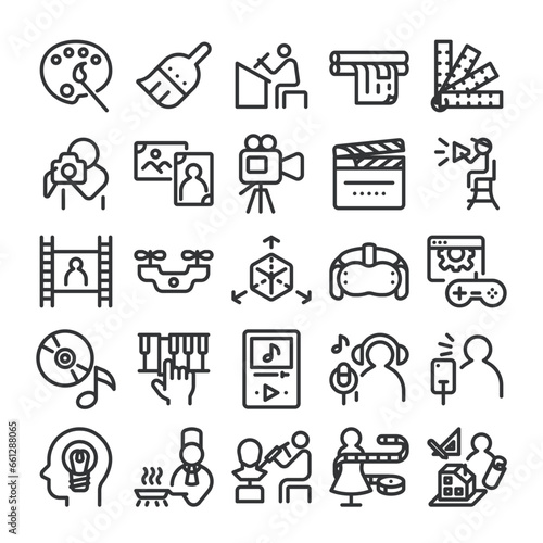 クリエイター 創作活動 アイコン セット