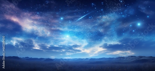 Magical Starry Sky over Open Field