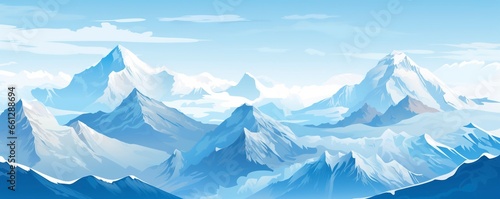 Wallpaper Mural Beautiful Mountains in the snow Torontodigital.ca