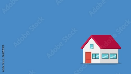 Wallpaper Mural House mortgage. House with debt, home loan. Torontodigital.ca