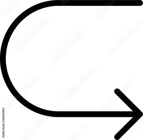 Arrow 45 Line Icon pictogram symbol visual illustration