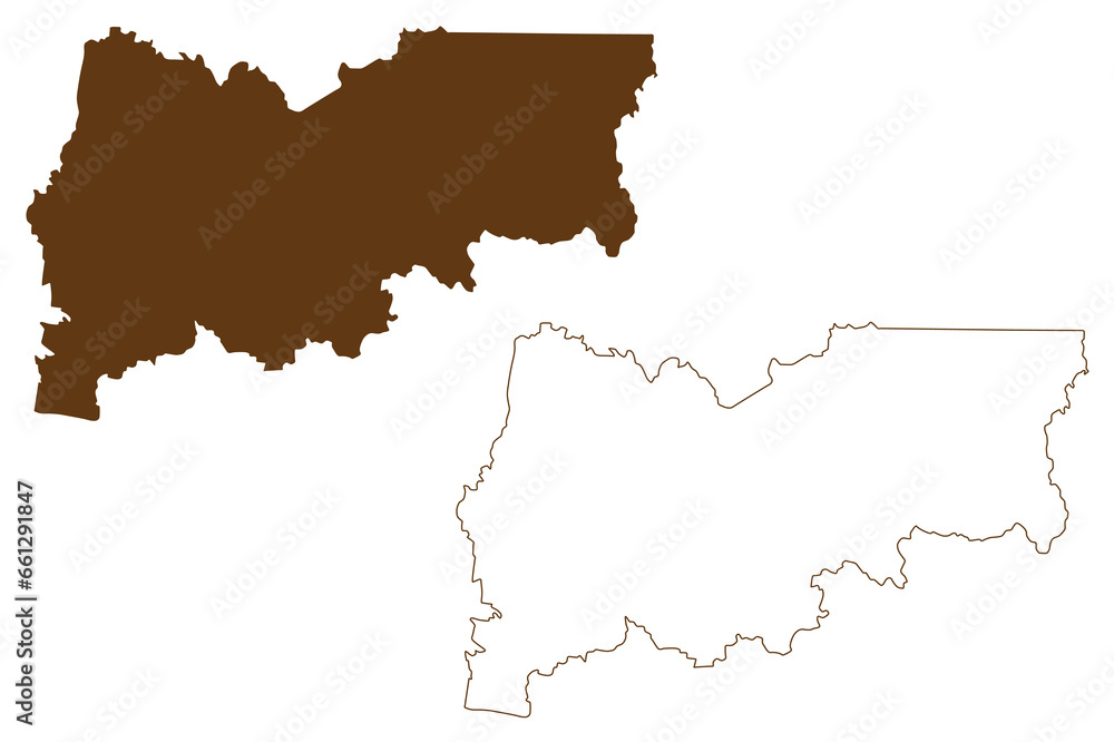 Obraz premium Yarra Ranges Shire (Commonwealth of Australia, Victoria state, Vic) map vector illustration, scribble sketch Yarra Ranges Council map