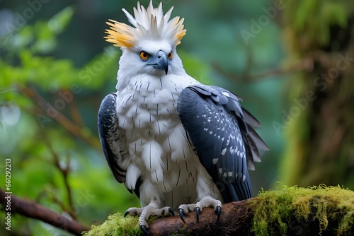 harpy eagle in natural forest environment. Wildlife photography