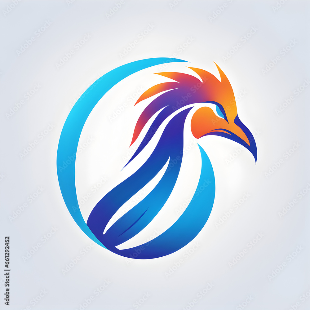 Logo of an eagle head. Generative AI Logo of an eagle head. Generative AI