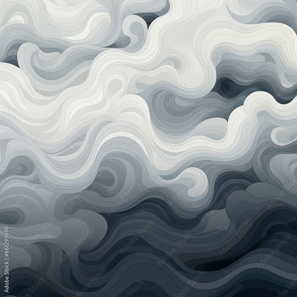 abstract background of white and gray cloud shapes