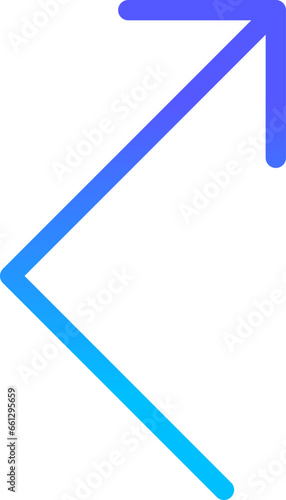 Arrow 94 Line Gradient Icon pictogram symbol visual illustration