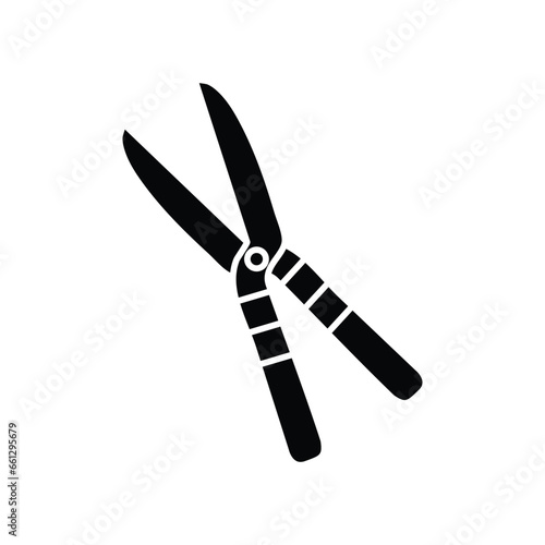 Secateurs icon silhouette design template illustration isolated
