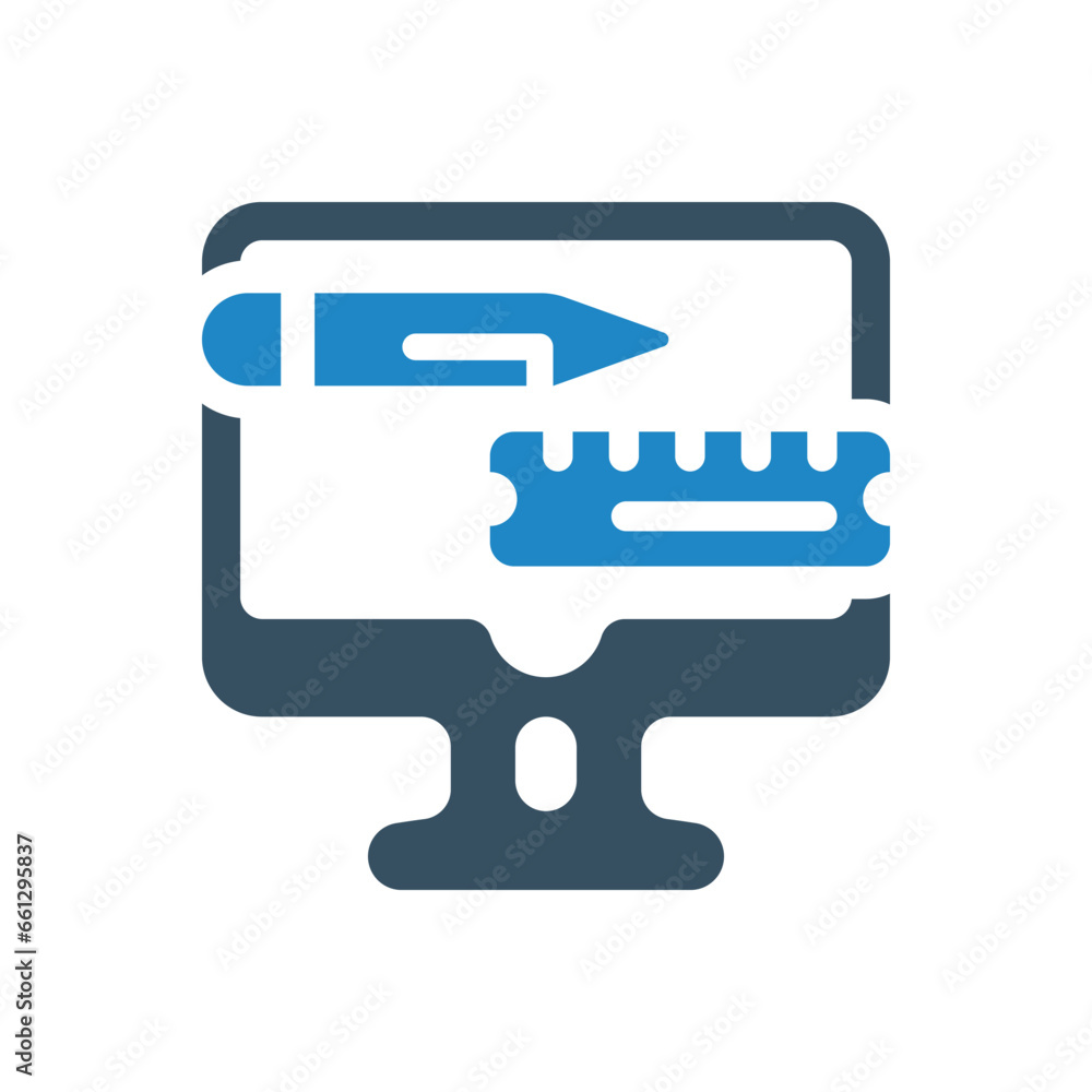 online drawing icon vector illustration online drawing icon vector illustration