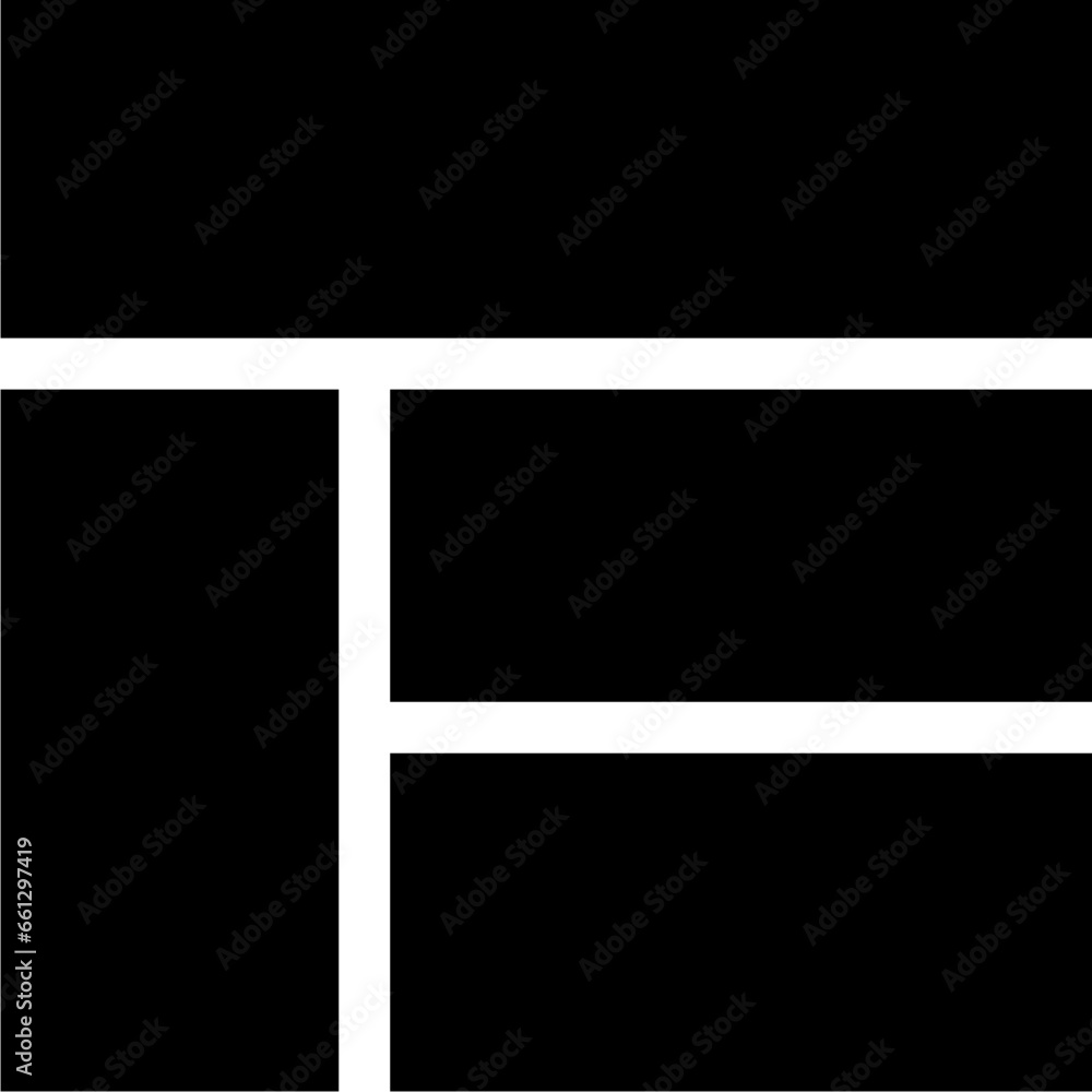Layout 38 Glyph Icon pictogram symbol visual illustration Layout 38 Glyph Icon pictogram symbol visual illustration
