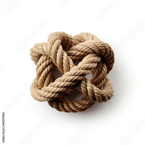 a Rope knot isolated on a white background. generative AI